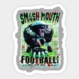 Smash Mouth Badger Football Sticker